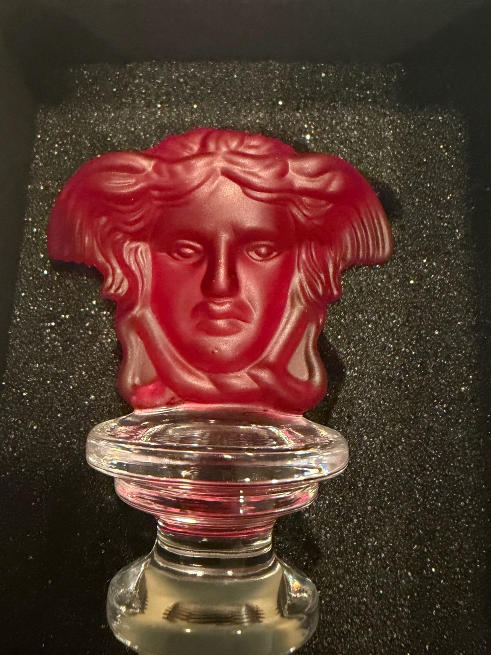 Versace Rosenthal Crystal New In Box  Bottle Stopper, Stunning